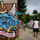A mural dedicated to Freddie Gray is shown near the location where he was arrested. (Win McNamee/Getty Images)